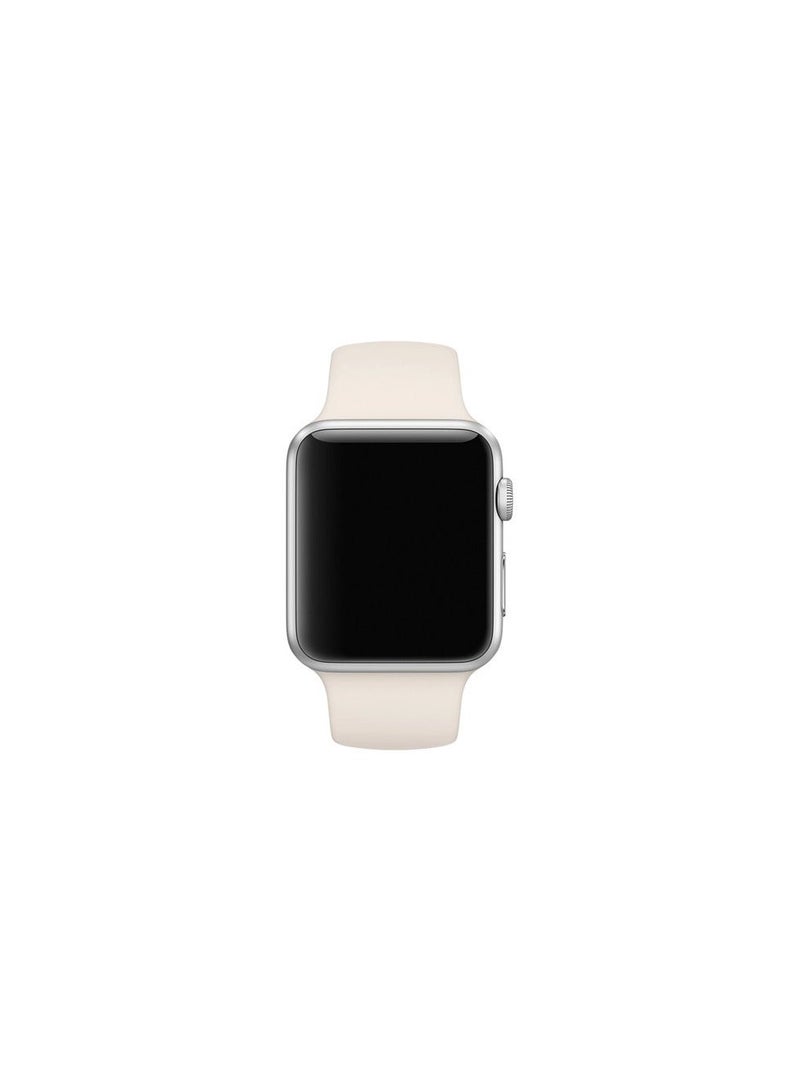 TWEGGON Silicone Sport Band/Strap for Apple Watch All Series Compatible with 46mm/45mm/44mm/49mm Starlight - Image 2